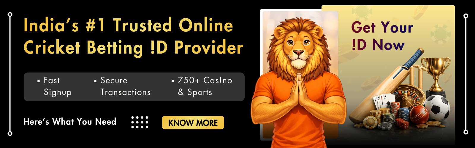 India’s #1 Trusted Online Cricket Betting ID Provider – Get Your ID Now