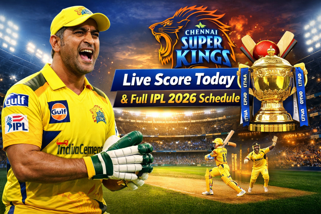 Chennai Super Kings Live Score Today & Full IPL 2026 Schedule