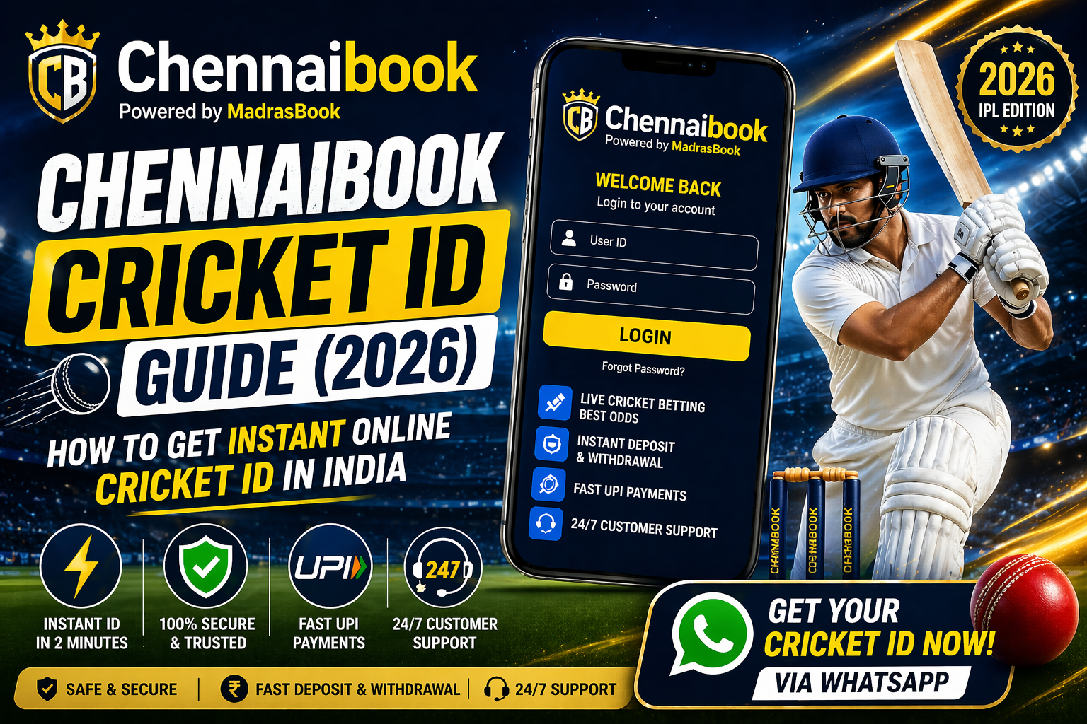 Chennaibook Cricket ID Guide (2026) – Get Instant ID