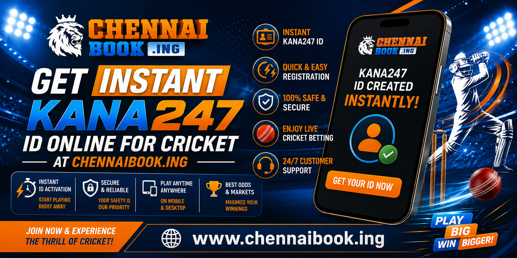 Get Instant Kana247 Betting ID Online - Chennaibook