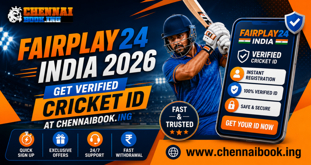 Fairplay24 India 2026 – Get Verified Cricket ID At Chennaibook.ing