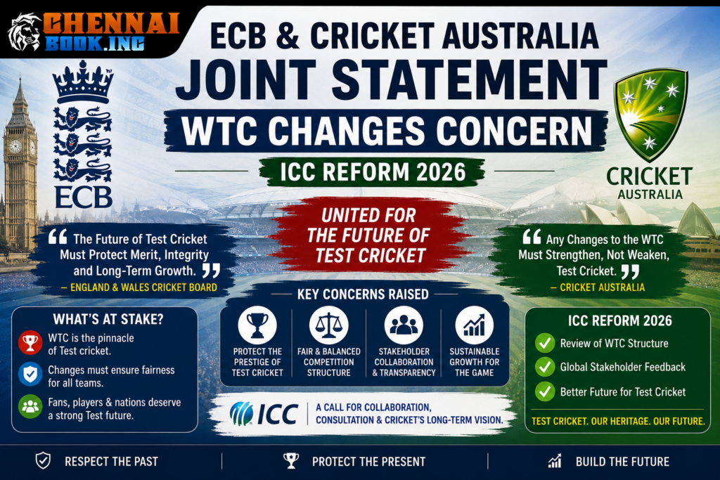 ECB & Cricket Australia WTC Concerns 2026