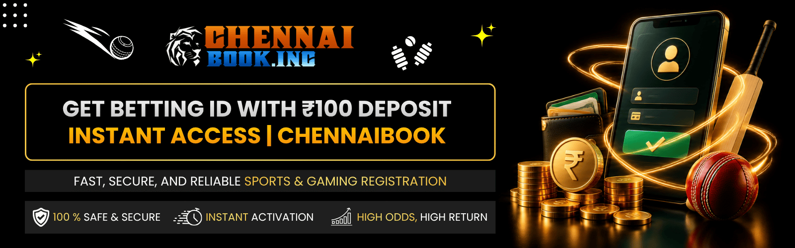 betting ID with ₹100 deposit